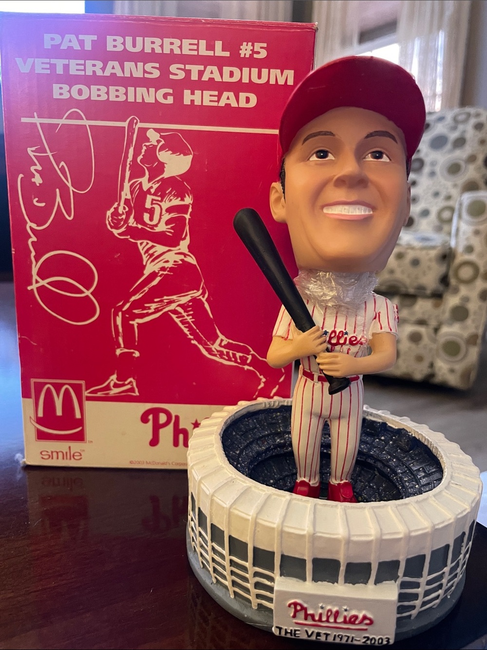 McDonald's Phillies Oat Burrell Bobbing Head Figurine new in box